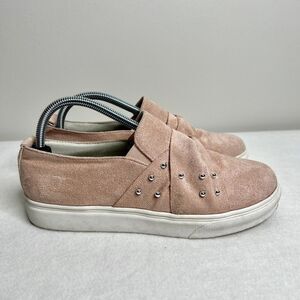 Pink Studded Slip On Shoes
